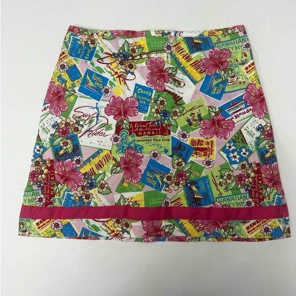 Bamboo Traders Women's Hawaiian-Themed Skort, Size 6 - Picture 2 of 7
